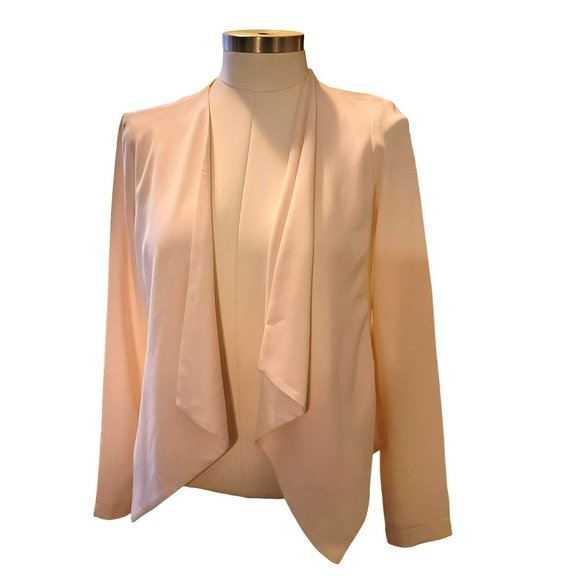 Lush Cream Waterfall Jacket Cascade Open Woman's Size Small Vr605 - Picture 6 of 14